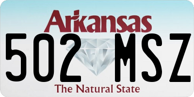 AR license plate 502MSZ