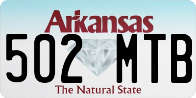 AR license plate 502MTB