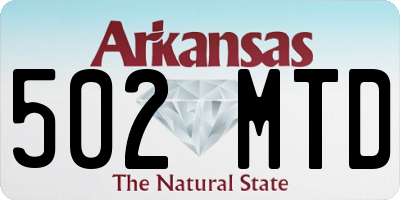 AR license plate 502MTD