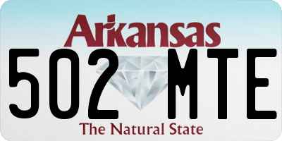 AR license plate 502MTE