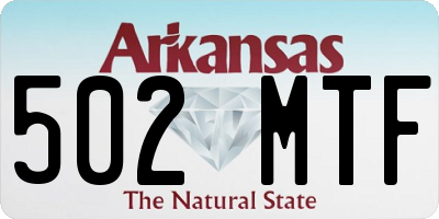AR license plate 502MTF