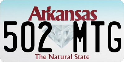 AR license plate 502MTG