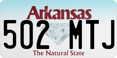 AR license plate 502MTJ