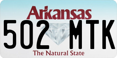 AR license plate 502MTK