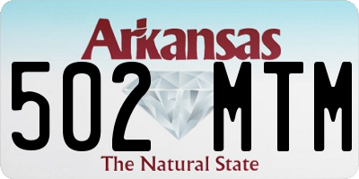 AR license plate 502MTM