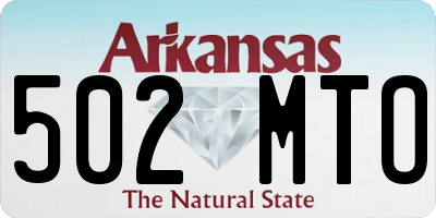 AR license plate 502MTO