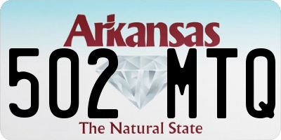 AR license plate 502MTQ
