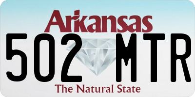 AR license plate 502MTR