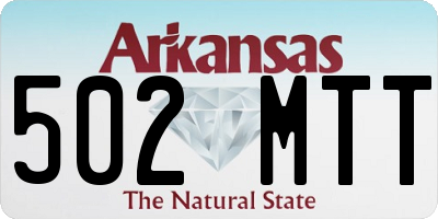 AR license plate 502MTT