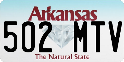 AR license plate 502MTV
