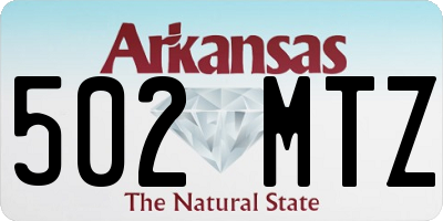 AR license plate 502MTZ