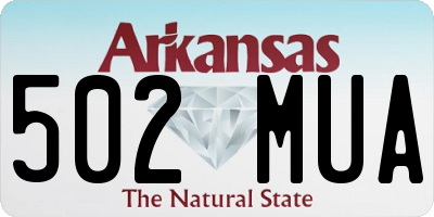 AR license plate 502MUA