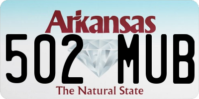 AR license plate 502MUB