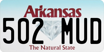 AR license plate 502MUD