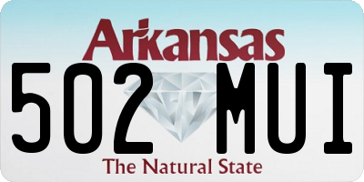 AR license plate 502MUI