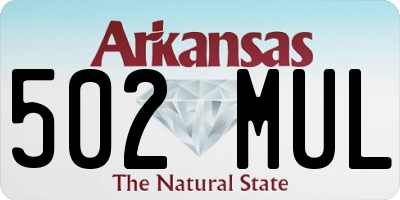 AR license plate 502MUL