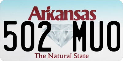 AR license plate 502MUO