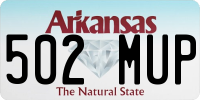 AR license plate 502MUP