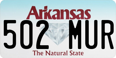 AR license plate 502MUR