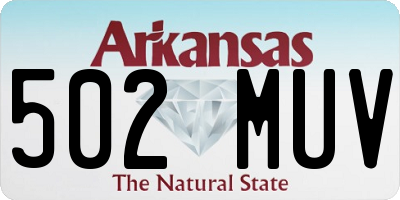 AR license plate 502MUV