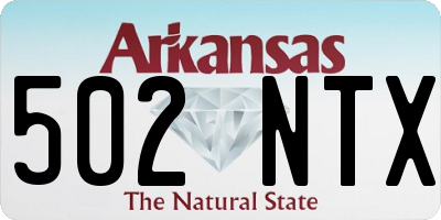 AR license plate 502NTX