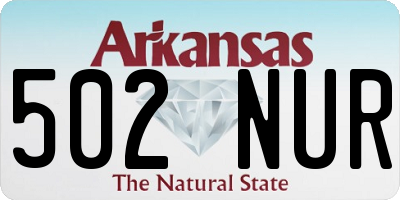 AR license plate 502NUR