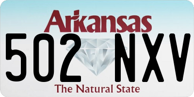 AR license plate 502NXV