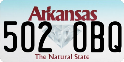 AR license plate 502OBQ