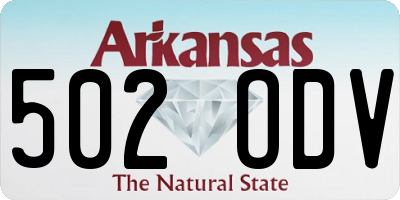 AR license plate 502ODV