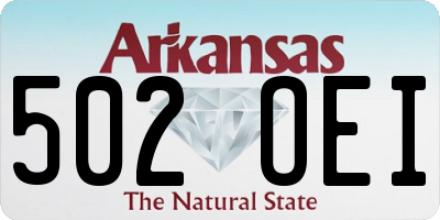 AR license plate 502OEI
