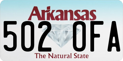 AR license plate 502OFA