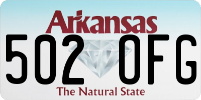 AR license plate 502OFG