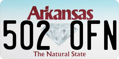 AR license plate 502OFN