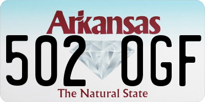 AR license plate 502OGF