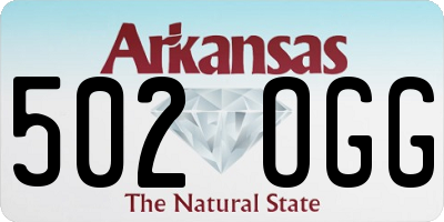AR license plate 502OGG