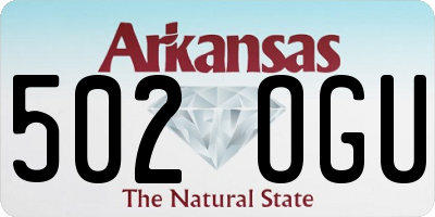 AR license plate 502OGU