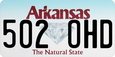 AR license plate 502OHD