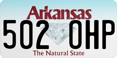 AR license plate 502OHP