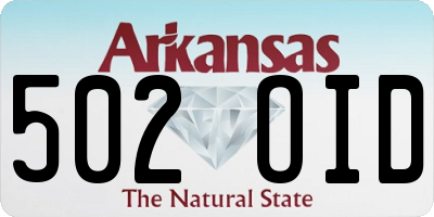 AR license plate 502OID