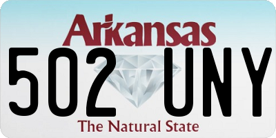 AR license plate 502UNY
