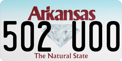 AR license plate 502UOO