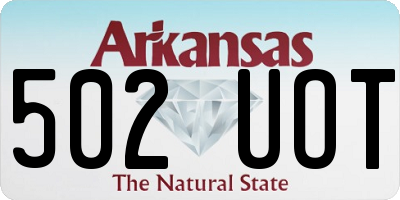 AR license plate 502UOT