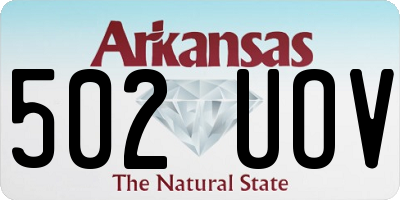 AR license plate 502UOV