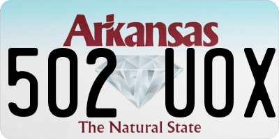 AR license plate 502UOX