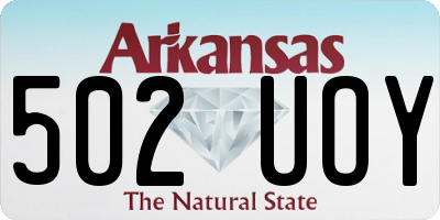 AR license plate 502UOY