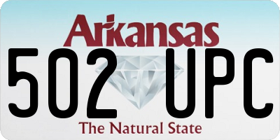 AR license plate 502UPC