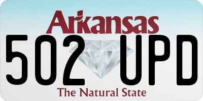 AR license plate 502UPD