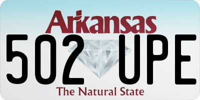AR license plate 502UPE