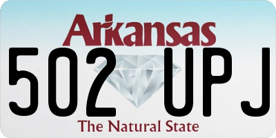 AR license plate 502UPJ