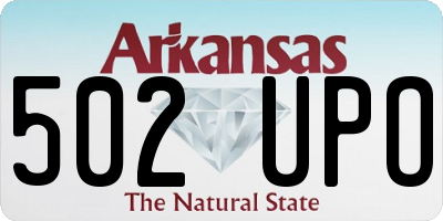 AR license plate 502UPO
